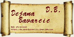 Dejana Bavarčić vizit kartica